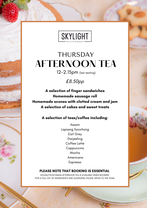 Afternoon Tea Menu