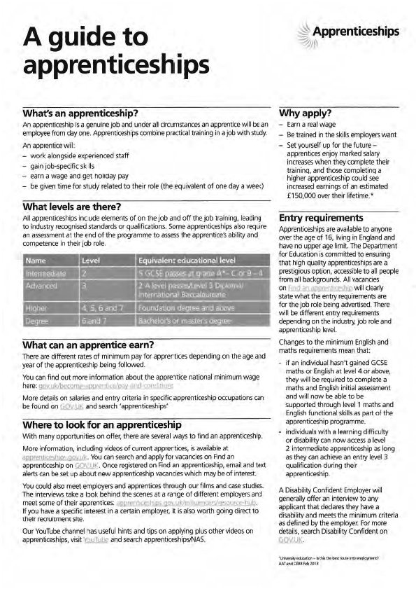 Employer Guide to Apprenticeships