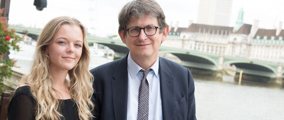 Tayla Mead and Alan Rusbridger